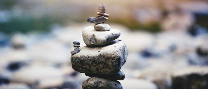 Stack of stones symbolising software stack