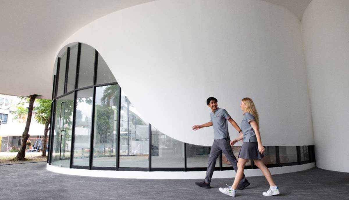 Students walking inside Astra Academy