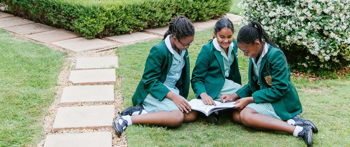three students at kings mead college South Africa
