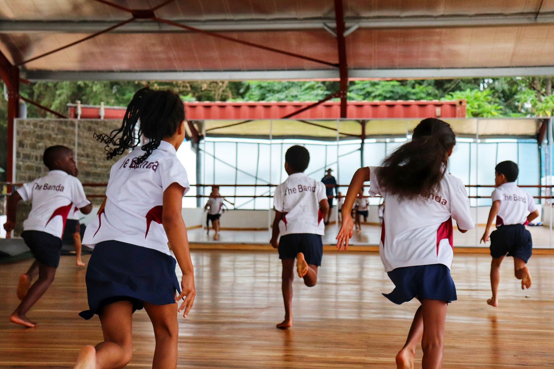 Kids exercising